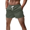 thumbnail image 4 of JoveMarine Men's Quick Dry Ice Silk Beach Shorts Loose Fit Quarter Sports Pants for Running and Fitness Breathable Summer Shorts Light Green 3XL, 4 of 5