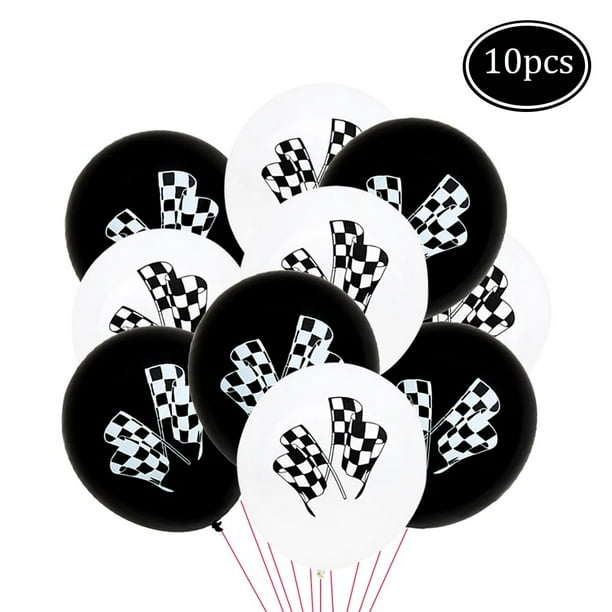 1 Juego de manteles blancos y negros de 180x108cm, vajilla desechable para Fiesta Temática de coches de carreras, bandera a cuadros, suministros de fiesta de cumpleaños para niños