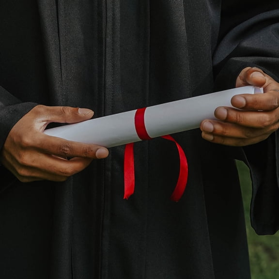 UPOUART 5-Pack Red Polyester Ribbon for Graduation, Crafts, Wrapping, and Party Decorations