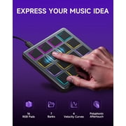 Donner MIDI Controller Pad Beat Maker Machine, Portable Drum Machine with 16 Beat Pad, Mini USB MIDI Controller with 40 Courses, STARRYPAD MINI