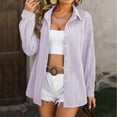 thumbnail image 6 of Nmnitkp Womens Oversized Button Down Shirts Casual Loose Long Sleeve Solid Lapel Long Blouses Tops with Pockets, 6 of 7