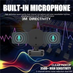 8K Full High Definition Webcam Camera Webcam Fill Autofocus Fill Light Camera with Mic Computer Camera