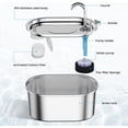 thumbnail image 3 of Fuente de agua para gatos, fuente de agua automática para mascotas, fuente para mascotas de acero inoxidable de 3,2 L/108 oz, dispensador de agua para perros, tazón de agua para gatos, bebed, 3 of 5