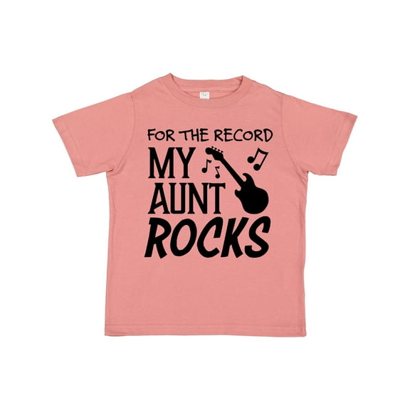 Inktastic For the Record, My Aunt Rocks Boys or Girls Toddler T-Shirt