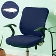 thumbnail image 4 of Elastic Office Chair Covers Spandex Stretchable Washable Chair Slipcover Dark Blue, 4 of 6