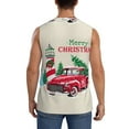 thumbnail image 4 of Bixox Men's Merry Christmas 1 Printed Shirt Sleeveless Fitness Tank Top-Medium, 4 of 7