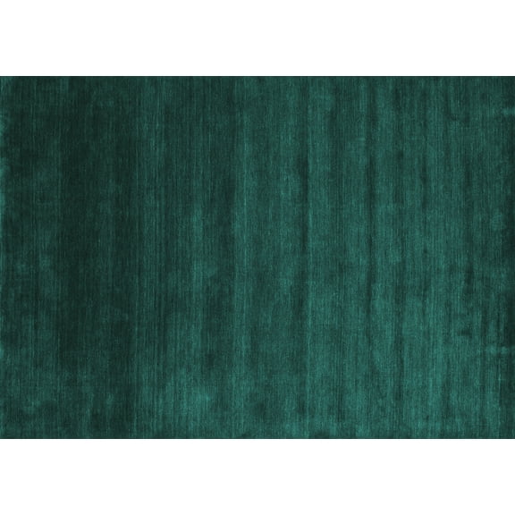 Ahgly Company Machine Washable Indoor Rectangle Abstract Turquoise Blue Contemporary Area Rugs, 5' x 7'