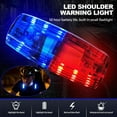 thumbnail image 3 of Red/Blue LED Strobe Warning Light Police Shoulder Clip Flashlight Running L GX, 3 of 10