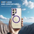 thumbnail image 6 of Allytechgroup Clear Mangetic Case Cover for Samsung Galaxy S25 Ultra, Compatible with Magsafe Wireless Charging Not-Yellowing Anti-Scratch Case Cover for Galaxy S25 Ultra, Purple, 6 of 8
