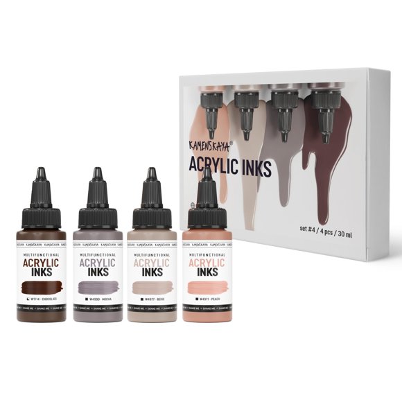 Set de tintas acrílicas KAMENSKAYA 4 x 30 ml, combinación de colores #4