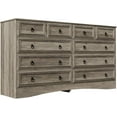 thumbnail image 3 of VVFLU Farmhouse 10 Drawers Dresser for Bedroom,Gray Dresser Chest of Drawers, Wood Storage Dressers with Deep Drawers, Wide Modern Dressers & TV Stand for Living Room, Closet, Hallway, 3 of 8