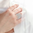 thumbnail image 2 of Gemistry Baguette & Round White CZ Highway Ring, Sterling Silver, 2 of 5