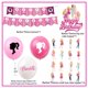 thumbnail image 3 of Decoración para fiesta de cumpleaños de Barbie de Disney, servilletas de papel, vasos, platos, manteles, globos de princesas para niñas, suministros para baby shower, 3 of 5