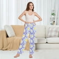 thumbnail image 6 of joogoo Women Purple Floral Pajamas Pants Lounge Bottoms Pjs with Pockets XXL, 6 of 8