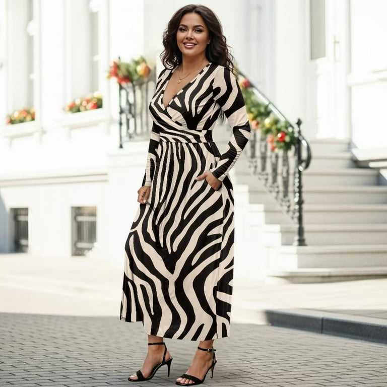 fitted lace wedding dress Roxana Zebra Print Square Neck Maxi Dress With Open-Back – Club L London
