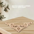 thumbnail image 6 of 4Pcs/Set Wood Carved Corner Onlay Applique Unpainted Frame Cupboard Cabinet Decal for Decoration 15cm, 6 of 10