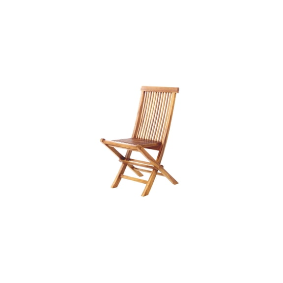 HomeStock Teak Crestwood Folding Chair (Set Of 2 Chairs)