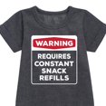 thumbnail image 2 of Instant Message - Warning - Requires Constant Snack Refills - Toddler & Youth Girls Fleece Dress, 2 of 5