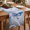 thumbnail image 3 of Winter Cartoon Snowman Table Runner 16x72in Non-Slip Cotton Linen Table Runners, Gray and Blue Dresser Scarves TableRunner for Dinner Kitchen Dining Wedding Party, 3 of 9