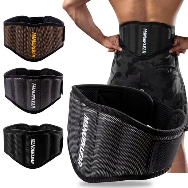 Cinturón de levantamiento de pesas MANUEKLEAR, soporte lumbar