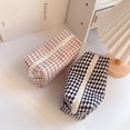 thumbnail image 2 of Portable Korean Travel Sundries Large Capacity Candy Color Plaid Makeup Bag Cosmetic Organizer Wash Bag Storage Pouch GREEN, 2 of 8