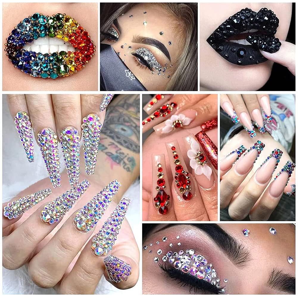 Rhinestones for Nails, Nail Jewels (12 Colors, 6000 Pieces)