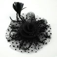 thumbnail image 3 of Black Women's Headbands, Fascinators For Women Tea Party Headband Hat Mesh Feathers Hair Clip For Wedding Cocktail And Church,Women's Accessories Heardband, 3 of 4