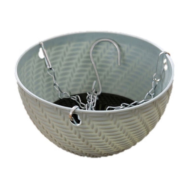 Macetas colgantes para exteriores pesadas, canasta de cadena para plantas, macetas colgantes para jardín, decoración del balcón de casa, azul