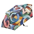 thumbnail image 2 of Colorful Numbers All Weather Umbrella Triple Folding Parasol 6 Ribs UV Protection Portable, 2 of 8