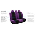 thumbnail image 6 of FH Group Light & Breezy Seat Covers for Auto, 4 Headrests Full Auto Seat Covers Set, Purple and Black, 6 of 6