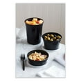 thumbnail image 2 of Pactiv Corp. YL2508B Newspring DELItainer 4.55 in. x 4.55 in. x 1.8 in. 8 oz. Plastic Microwavable Container - Black/Clear (240/Carton), 2 of 6