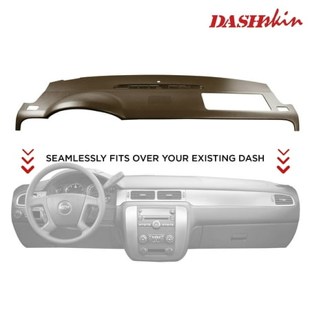 DashSkin Molded Dash Cover for 2007-2014 Tahoe Suburban Yukon Avalanche in Cocoa with Speaker Holes