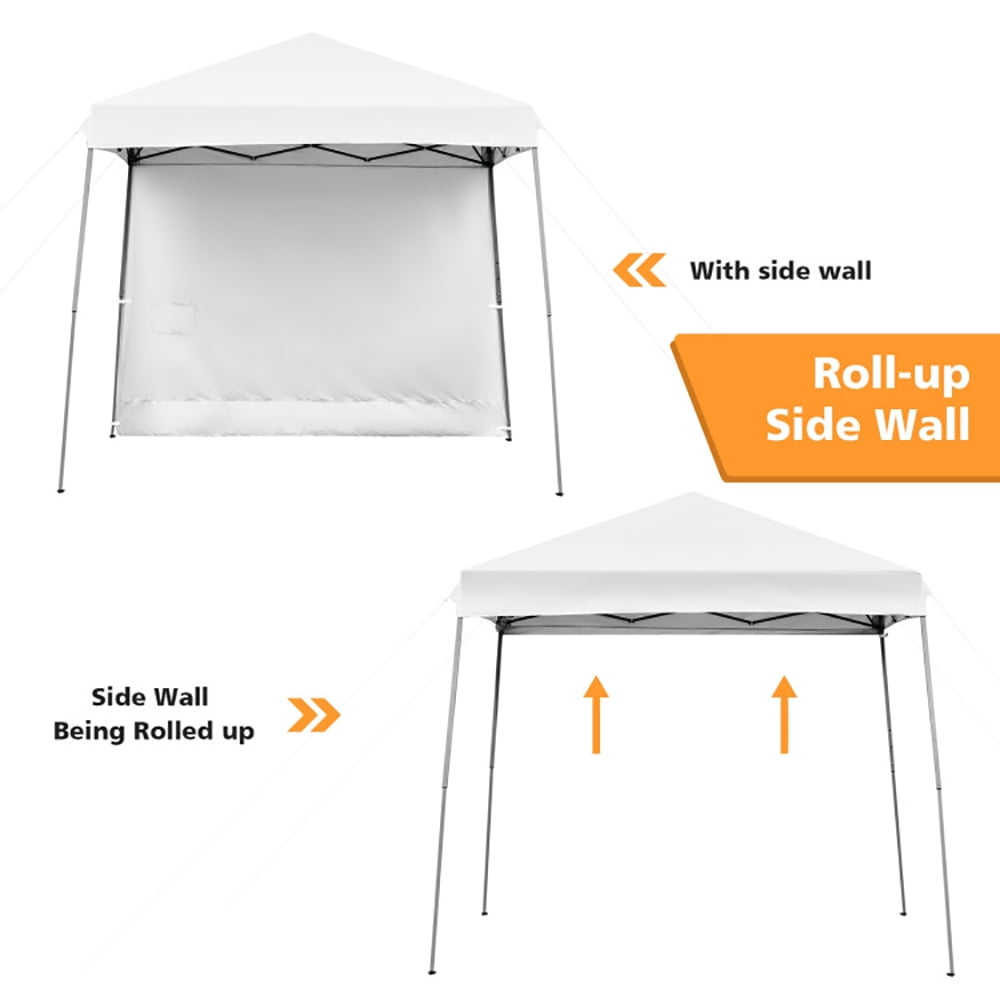Aimee Lii 10 x 10 Feet Pop Up Tent Slant Leg Canopy with Detachable Side Wall, Waterproof Shelter, White Aimee Lii 10 x 10 Feet Pop Up Tent Slant Leg Canopy with Detachable Side Wall, Waterproof Shelter, White