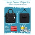 thumbnail image 2 of Insulated Soft Cooler Bag 12"x12"x12" Large Leakproof Soft Sided Ice Chest for Travel Beach Camping, 50 Cans Portable Cooler Box for Grocery Shopping, Road Trips, 2 of 6