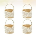 thumbnail image 3 of KAKOWELY 4 bolsas de regalo para niños, bolsas de lino decorativas, cestas pequeñas para flores, bolsas para guardar dulces, suministros para bodas y Navidad., 3 of 4