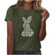 thumbnail image 1 of Tops de Cuello Redondo para las Mujeres Impreso Manga Corta Suéter Camiseta de Imitación Rack, Top Casual de Moda para el Hogar Diario Y el Trabajo, 1 of 4