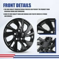 thumbnail image 5 of 4Pcs Set Hubcap for 2017-2020 Hyundai Elantra Sedan,15" Wheel Rim Cover Replacement,Compatible with Steel Wheels,Bolt on Installation,PP Material,Black Lacquer, 5 of 7