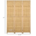thumbnail image 3 of HOMCOM Bamboo Woven 3 Panel Room Divider, 5.5', Natural, 3 of 8