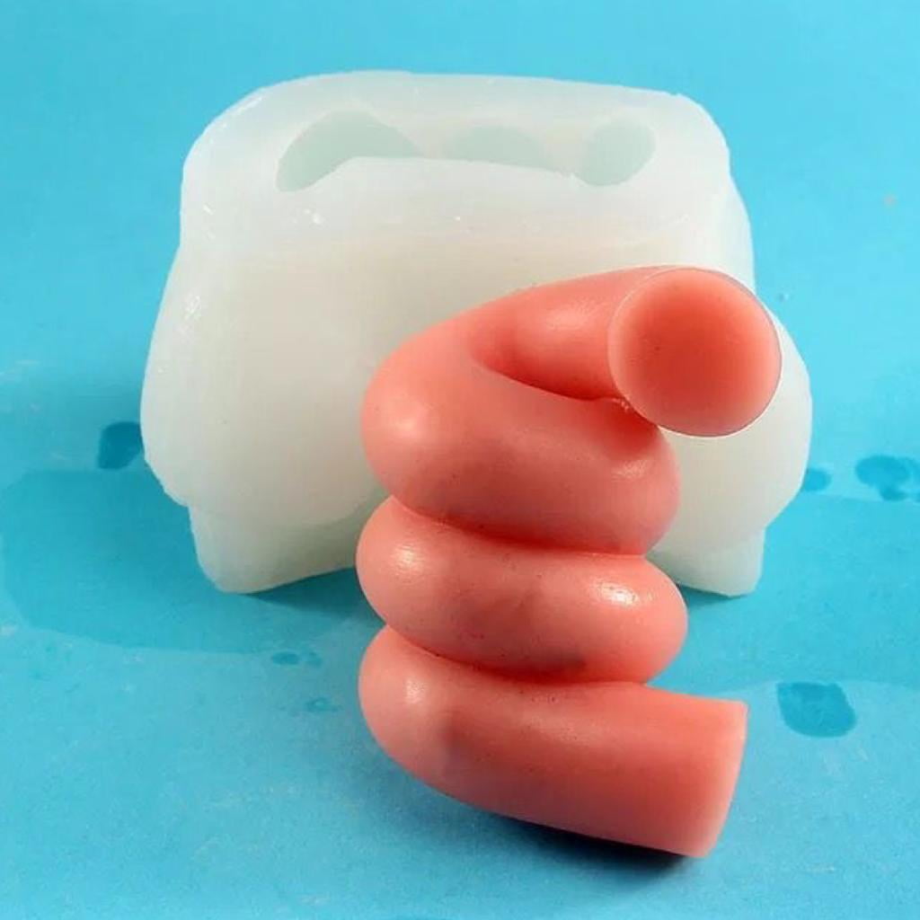 Dollar2million Candle Mold 3D Art, Coil Craft Clear Silicone