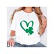 thumbnail image 1 of Camisetas divertidas para mujer, con estampado de animales, manga corta, cuello redondo, para verano, casual, holgadas, ligerasSt Patrick's Day Shamrock Heart T-ShirtFather's Day, Mother's Day, New, 1 of 8