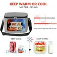 thumbnail image 6 of Aosbos Reusable Lunch Bag Insulated Lunch Box for Men Women Leakproof Lunch Tote Cooler for Work Grey, 6 of 6