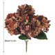 thumbnail image 2 of Ramo de flores artificiales de 5 cabezas, simulación, decoración floral, decoración de la oficina en casa, flor falsa, negro rojo Eigraketly HA8204-01B, 2 of 6