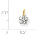 thumbnail image 2 of 10K Yellow Gold Small CZ Flower Charm, 2 of 2