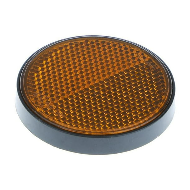 Reflector redondo para coche, bicicleta, luz, tiras reflectantes Amarillo
