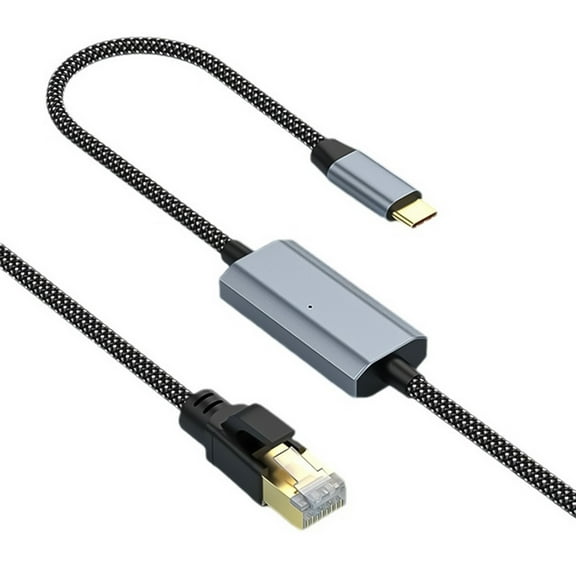 Type C To Rj45 Ethernet Conversion Cord 1000Mbps USB C to Ethernet Cable