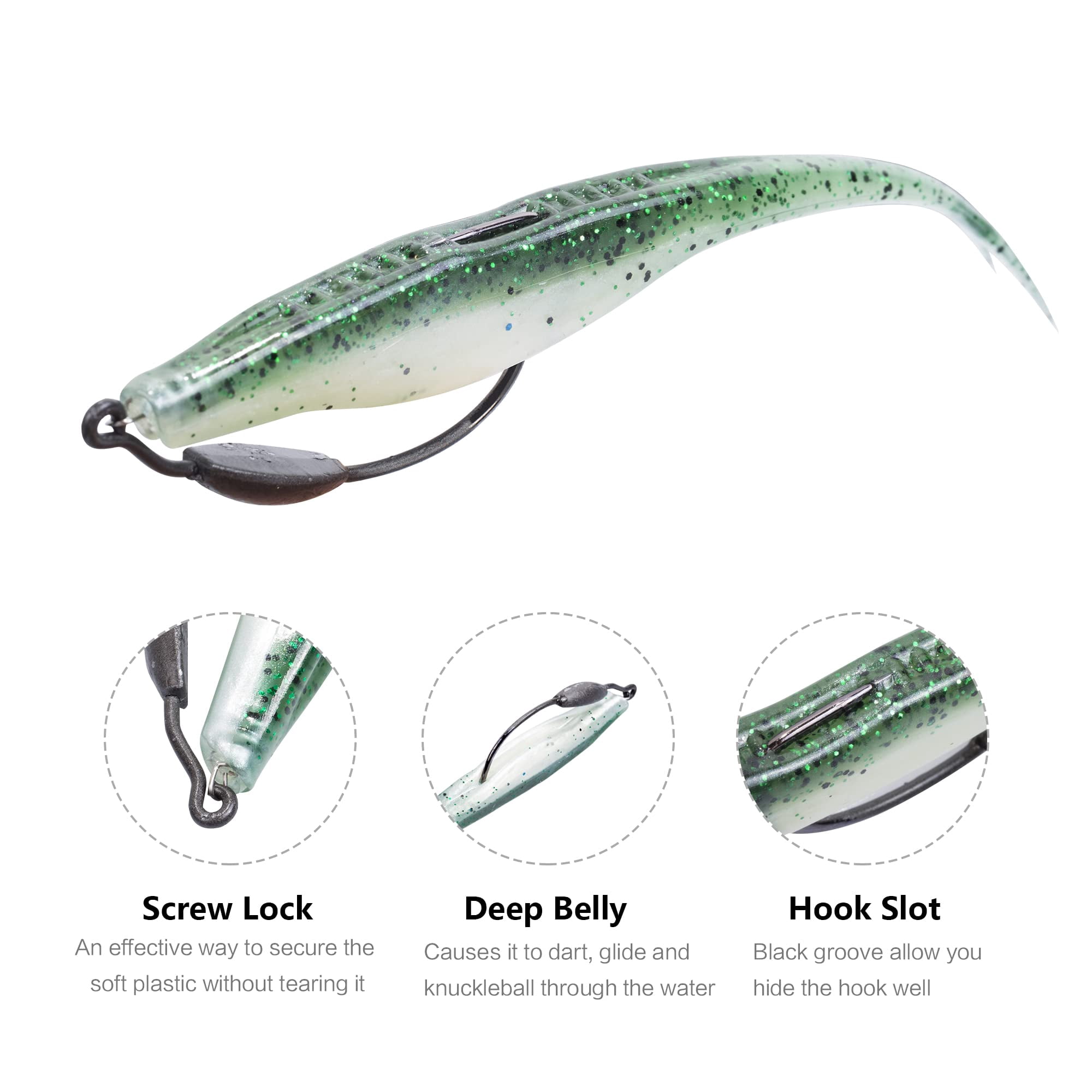 Fishing Baits Paddle Tail Swimbaits  5pcs/15pcs/25pcs/30pcs/40pcs Soft Plastic Lures Jerkbait For Bass