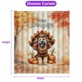 thumbnail image 5 of Happy Thanksgiving Soft Coated Wheaten Terrier Turkey Costume Pumpkins Autumn Leaves Shower Curtain Wheatie Dog Lover Waterproof Bathroom Bathtub Curtain - 130144, 5 of 5