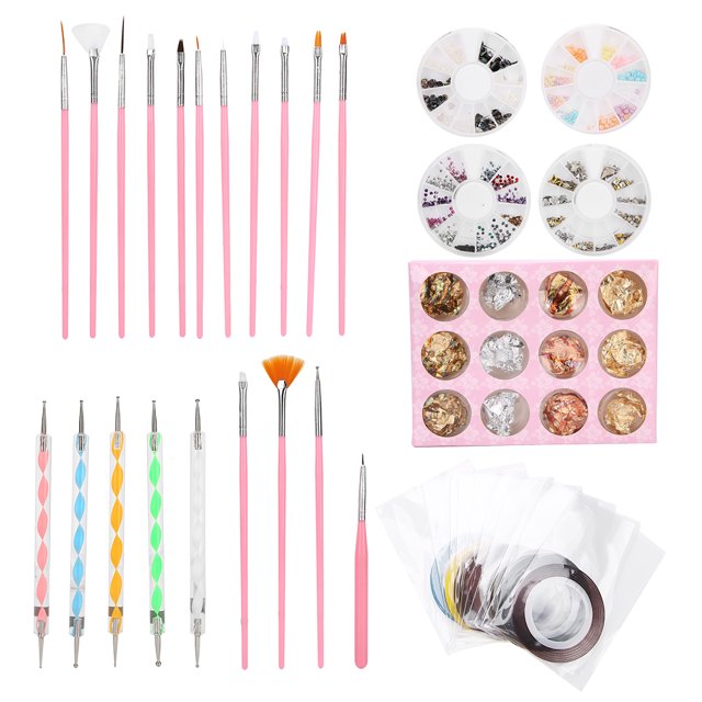Herramienta de manicura, bolígrafo para puntear uñas, diamantes de imitación, pincel para decoración de uñas, cuentas compactas y ligeras