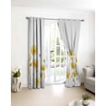 thumbnail image 3 of Yellow Spring Floral Blackout Curtains for Bedroom/Living Room, Thermal Insulated Kitchen Curtains, Summer Botanical Watercolor Daisy Grommet Darkening Window Treatment Drapes 52"x63"x2, 3 of 8