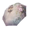 thumbnail image 2 of YAZAOO One-Touch Auto Open Close Rain Umbrella With Creative Vintage Lamp with Flowers Pattern, 2 of 7